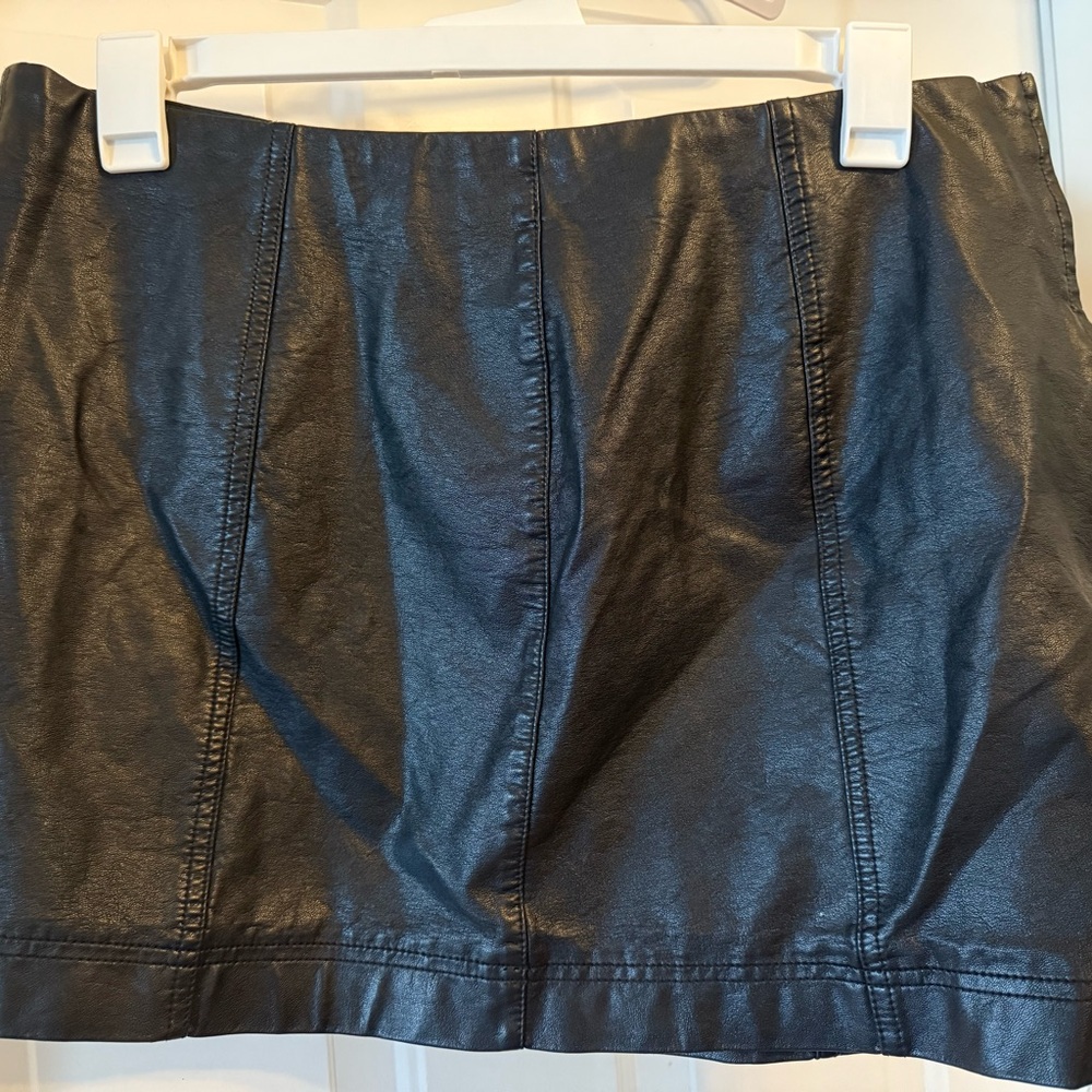 Black Leather Mini Skirt